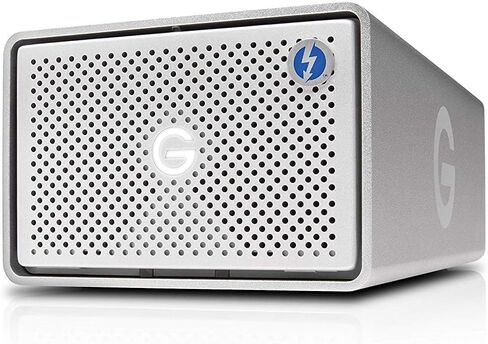 G-Technology 12tb G-Raid مع Thunderbolt 3 و USB-C (USB 3.1 Gen 2) و HDMI ، نظام تخزين محرك مزدوج قابل للإزالة ، Silver-0G05753-1 in Kuwait