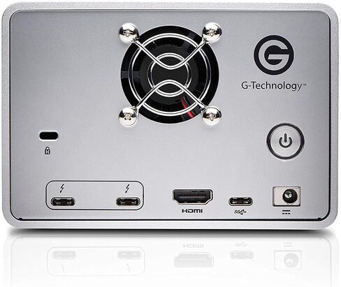 G-Technology 12tb G-Raid مع Thunderbolt 3 و USB-C (USB 3.1 Gen 2) و HDMI ، نظام تخزين محرك مزدوج قابل للإزالة ، Silver-0G05753-1 in Kuwait