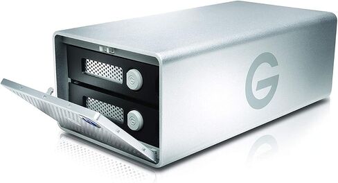 G-Technology 12tb G-Raid مع Thunderbolt 3 و USB-C (USB 3.1 Gen 2) و HDMI ، نظام تخزين محرك مزدوج قابل للإزالة ، Silver-0G05753-1 in Kuwait