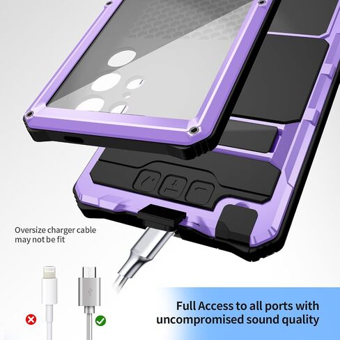 بالنسبة إلى Samsung Galaxy S23 Ultra Case Metal Hard for Galaxy S23ULTRA 5G CASE PARA SCREEN SCREENS SCREENT GRAGER in Saudi Arabia