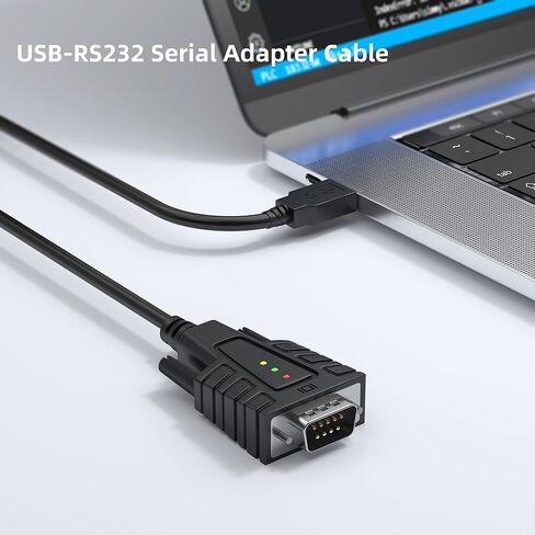 DriverGenius USB to Serial RS232 DB9 Adapter Cable with 3 x LED Indicators - Compatible for Windows 11, macOS Sequoia 15.1.1, Linux (6-Pack) in Saudi Arabia