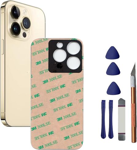بديل الزجاج الخلفي 14 Pro لهاتف iPhone 14 Pro، استبدال الزجاج الخلفي الخلفي مع لاصق مثبت مسبقًا + مجموعة أدوات إصلاح (أرجواني غامق) in Kuwait