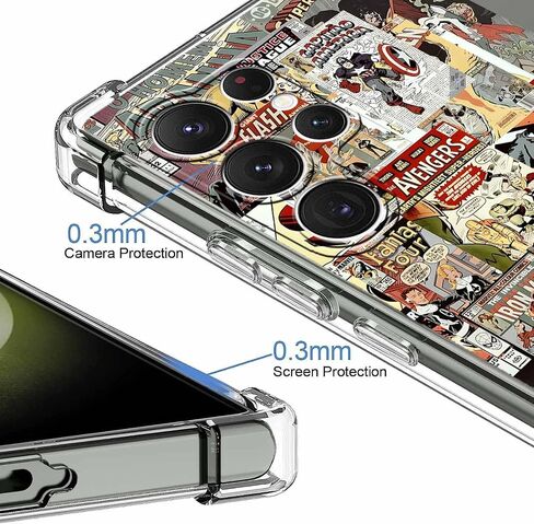 حالة Galaxy S24 Ultra مع Desgin البيج الجمالي ، ونقلت الهبي الروحية ، واضحة ، واضحة TPU الحماية ، 6.8 "(Beige ، S24U) in Kuwait