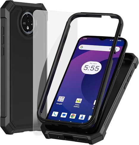 Ailiber for Orbic Joy 2 Cell Phone Case, Orbic Joy 2 Screen Protector, Dual Layer Protective, Shockproof Corner TPU Bumper, Slim Silicone Heavy Duty Cell Phone Cover for Joy2-Blue in Kuwait