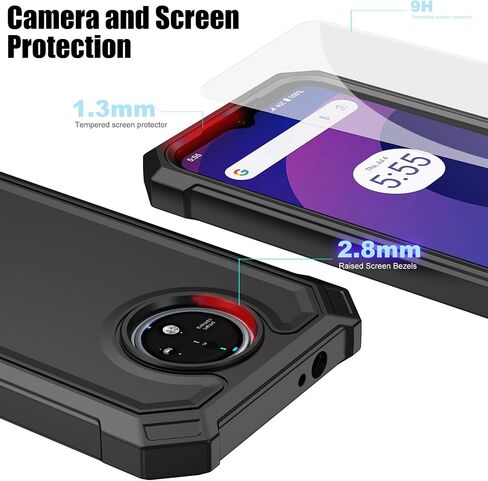 Ailiber for Orbic Joy 2 Cell Phone Case, Orbic Joy 2 Screen Protector, Dual Layer Protective, Shockproof Corner TPU Bumper, Slim Silicone Heavy Duty Cell Phone Cover for Joy2-Blue in Kuwait