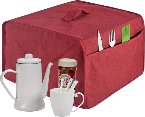 Toaster Cover with 2 Pockets, Dust and Fingerprint Protection, Machine Washable (2 Slice, Grey) in Kuwait