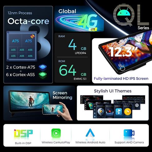 XTRONS 14.9 Inch Android 13 Car Stereo for BMW X5 E70 X6 E71 (2011-2013) CIC System, 2K IPS Touch Screen 4+64GB Global 4G Car Radio GPS Navigation Support Wireless Car Play Android Auto in Saudi Arabia