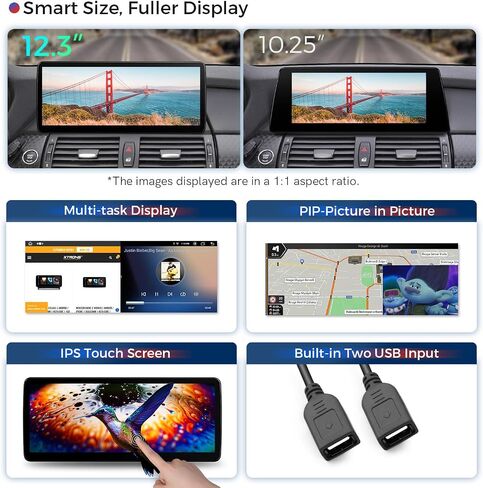 XTRONS 14.9 Inch Android 13 Car Stereo for BMW X5 E70 X6 E71 (2011-2013) CIC System, 2K IPS Touch Screen 4+64GB Global 4G Car Radio GPS Navigation Support Wireless Car Play Android Auto in Saudi Arabia