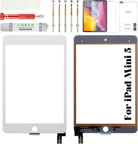 for iPad Mini 5 Screen Replacement for iPad Mini 5 Digitizer Replacement Touch Screen for iPad Mini A2126 Screen Replacement A2133 A2124 A2125 Black (Without LCD) in Kuwait