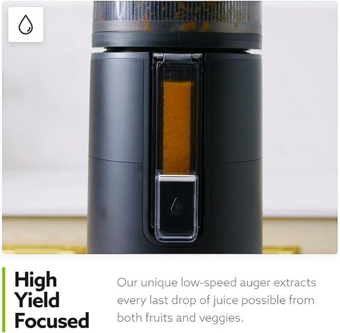 Hurom H400 Renewed Easy Clean Slow Juicer, Matte Black | Hands-Free | Hopper Fits Whole Produce | Quiet Motor | Scrub Free Cleaning | BPA Free | Easy Assembly | Cold Press Masticating Juicer in Saudi Arabia