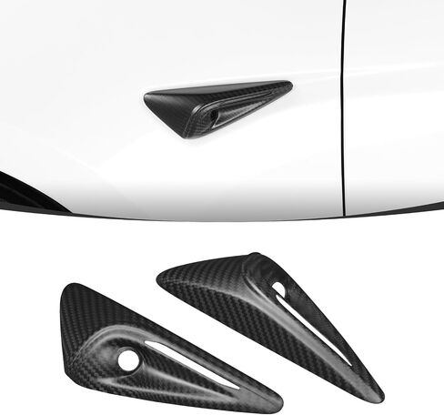 HW4.0 Side Camera Cover Compatible with 2024 Tesla Model 3&Y 3K Toray Dry Carbon Fiber Side Camera Turn Signal Cover-Matte Carbon Fiber in Saudi Arabia