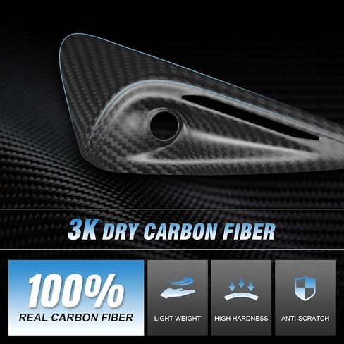 HW4.0 Side Camera Cover Compatible with 2024 Tesla Model 3&Y 3K Toray Dry Carbon Fiber Side Camera Turn Signal Cover-Matte Carbon Fiber in Saudi Arabia