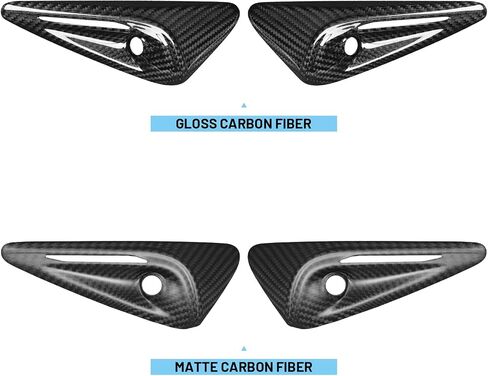 HW4.0 Side Camera Cover Compatible with 2024 Tesla Model 3&Y 3K Toray Dry Carbon Fiber Side Camera Turn Signal Cover-Matte Carbon Fiber in Saudi Arabia