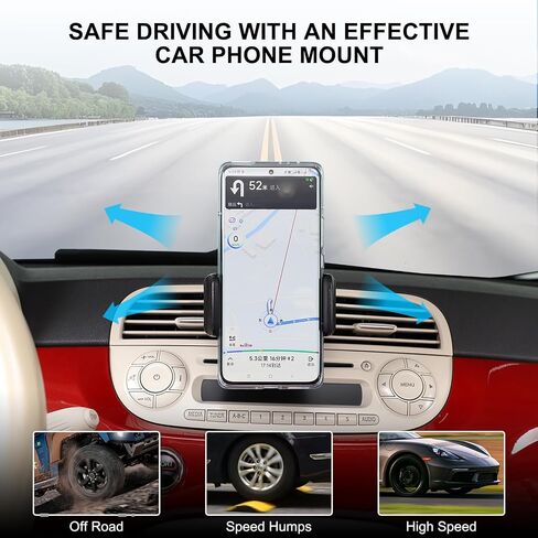 حامل الهاتف الخلوي للسيارة وهو متوافق مع FIAT 500 2010-2015 لصالح لوحة الهاتف التهوية Air Dashboard in Kuwait
