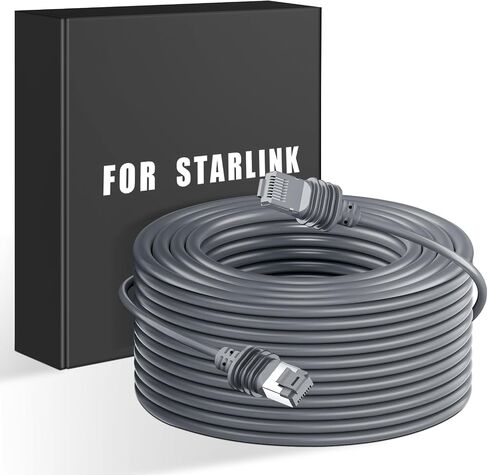 كابل Starlink Gen 3 ، تمديد بديل V3 كابل القمر الصناعي ، مقاوم للماء Generation 3 رمادي (100 قدم/30 م) in Kuwait