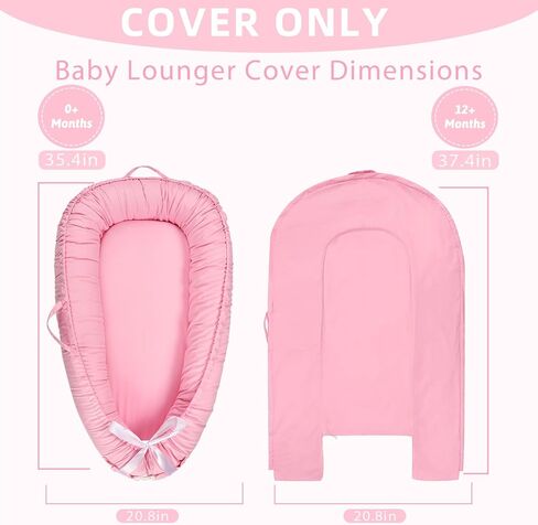 غطاء أريكة الأطفال من Hooyax فقط، غطاء عش حديث الولادة مصنوع من القطن بنسبة 100%، غطاء بديل ناعم ومحمول لعش الطفل للأولاد والبنات، أغطية كراسي للرضع قابلة للتنفس، أساسيات الطفل (أزرق) in Kuwait