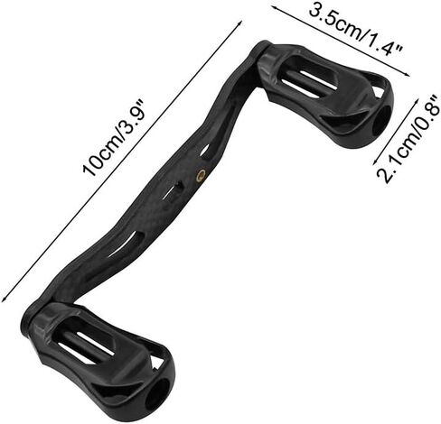 Fishing Reel Handle, Carbon Fiber Reel Replacement Parts Double Rocker Arm Handle for Baitcasting Reel in Kuwait
