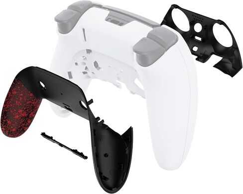 قشرة زخرفية أعلى قاع قاع متطرفة متوافقة مع P S 5 EDGE Controller DIY البديل المقاطع الأمامية خلفية القشرة ، غطاء أطباق حمراء مخصصة متوافقة مع P S 5 EDGE CONTROLLER in Kuwait
