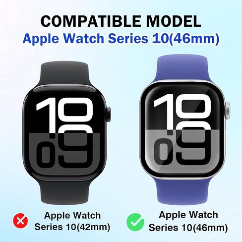4 Pack Compatible for Apple Watch Series 10 42mm Screen Protector, [Not Glass] HD Clear Protective Film for Apple Watch Screen Protector 42mm, Anti Scratch & Touch Sensitive in Saudi Arabia
