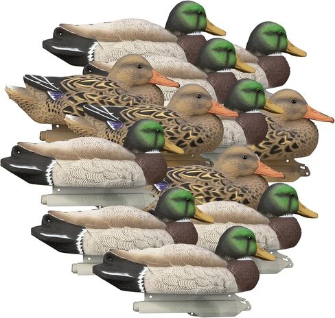 Higdon Outdoors القياسية Mallard Filler Pack Ducks Decoys | شحذات واقعية واقعية للطيور الصيد | مملوءة بالرغوة وغير مملوءة in Kuwait