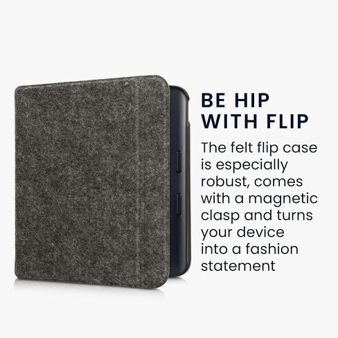 علبة Kwmobile متوافقة مع Kobo Libra Color - Book Style Love Fabric Sovel Protction -Petrol - Petrol in Saudi Arabia