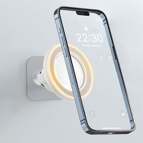 for MagSafe Wall Mount Magnetic Phone Holder Includes All Smartphone Compatible Rings (Self-Adhesive), 360 Degree Free Rotation, Shower Mirror,Bathroom,Kitchen (Black) in Saudi Arabia