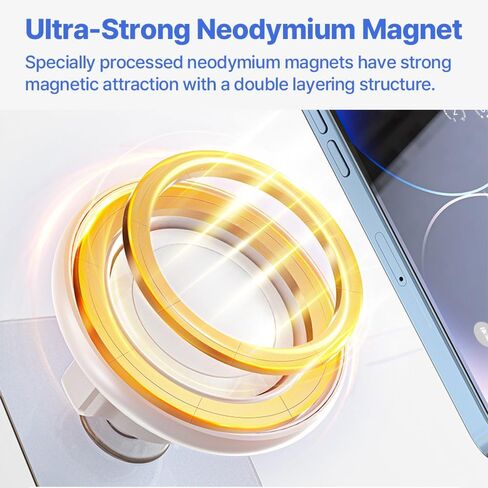 for MagSafe Wall Mount Magnetic Phone Holder Includes All Smartphone Compatible Rings (Self-Adhesive), 360 Degree Free Rotation, Shower Mirror,Bathroom,Kitchen (Black) in Saudi Arabia