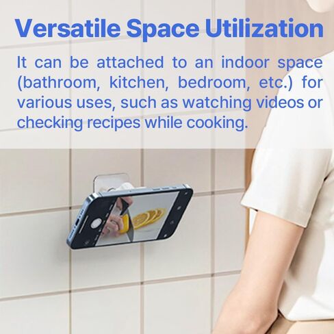 for MagSafe Wall Mount Magnetic Phone Holder Includes All Smartphone Compatible Rings (Self-Adhesive), 360 Degree Free Rotation, Shower Mirror,Bathroom,Kitchen (Black) in Saudi Arabia