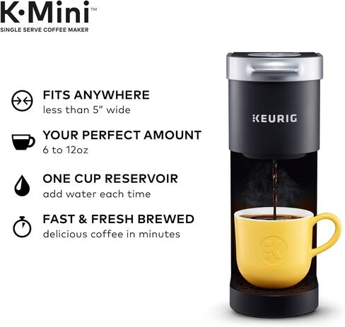 Keurig K-Mini صانع القهوة K-Cup Single ، حليب أسود و Keurig المستقل ، أسود in Kuwait