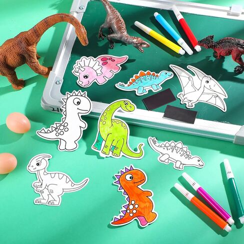 30 PCS Dessert Crafts Color Your Sweet Treat Magnets for Kids Diy Coloring Ice Cream Magnet Magnet for Art Donut Party Form in Saudi Arabia