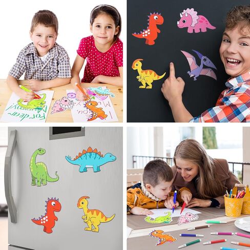 30 PCS Dessert Crafts Color Your Sweet Treat Magnets for Kids Diy Coloring Ice Cream Magnet Magnet for Art Donut Party Form in Saudi Arabia