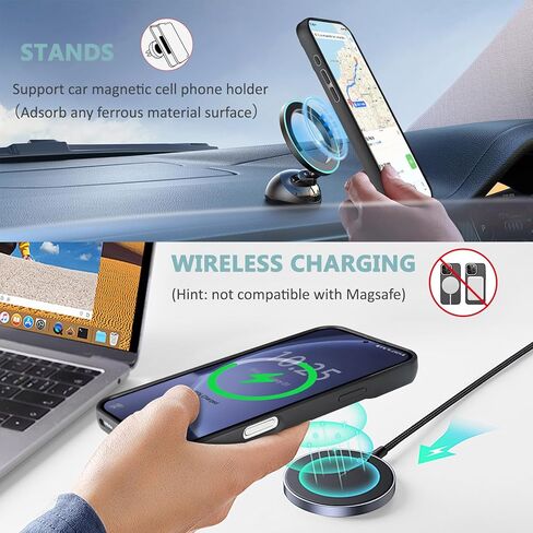 for Wallet Case Compatible with Samsumg Galaxy S25 Ultra Multi-Function Detachable 2 in 1 Magnetic Phone Case Wallet,Flip Strap Zipper Card Holder Phone Case with Shoulder Straps (Purple) in Kuwait