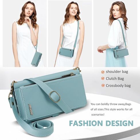 for Wallet Case Compatible with Samsumg Galaxy S25 Ultra Multi-Function Detachable 2 in 1 Magnetic Phone Case Wallet,Flip Strap Zipper Card Holder Phone Case with Shoulder Straps (Purple) in Kuwait