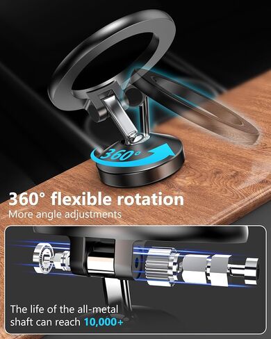 for MagSafe Car Mount, 360° Rotating Full Metal Strong Magnetic Phone Holder for Car Dashboard, iPhone Car Holder Mount Compatible iPhone 15 Pro Max 14 13,Samsung All Mag Safe Phones in Saudi Arabia
