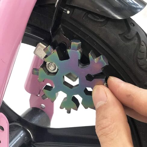 CASIMR Snowflake Multi Tool, Unique Stocking Stuffers for Women Men Kids Adults Teens, Mens Christmas Gifts Cool Gadgets for Dad Birthday Gift, Portable 18-in-1 Stainless Steel Multitool Presents in Saudi Arabia