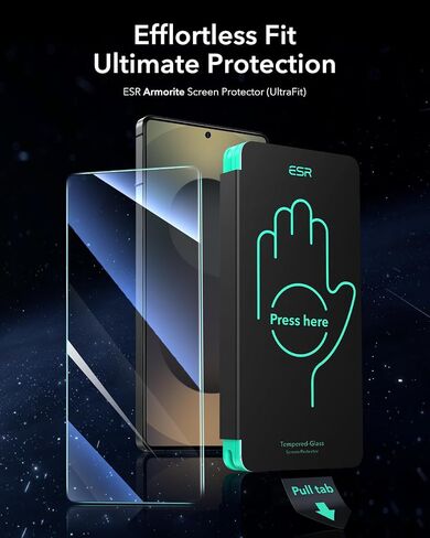 ESR 3 Pack for Samsung Galaxy S25 Ultra Screen Protector, 9H+ Hardness HD Tempered Glass with Easy Installation, Auto Dust-Elimination Tool for Galaxy S25 Ultra [6.9"], Case Friendly in Saudi Arabia