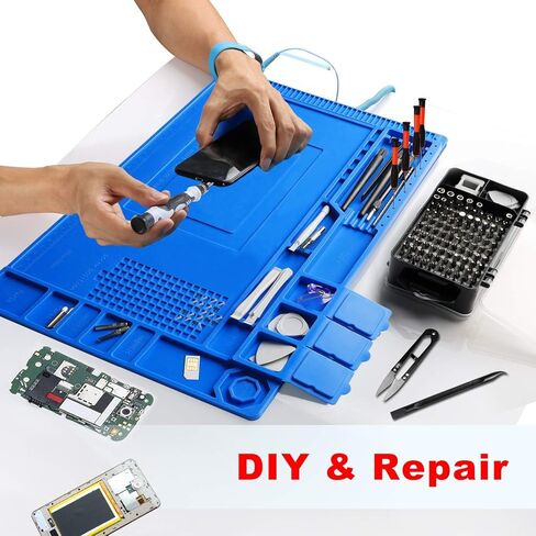 Precision Screwdriver Set, Electronics Repair Tool Kit with Anti Static Mat, ESD Wristband,Fast Home Multi-Types Drivers for Phone, Computer, Laptop (Black) in Kuwait