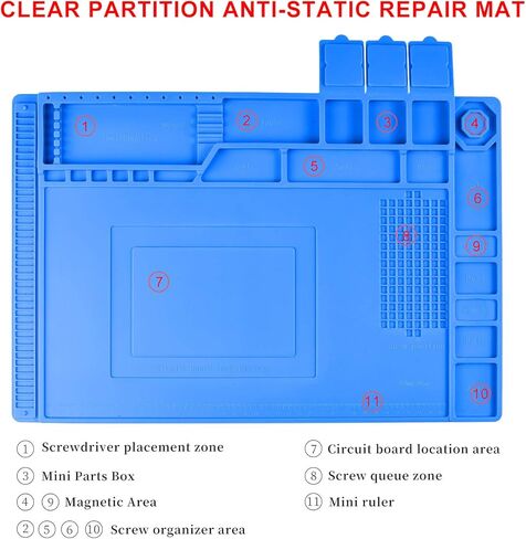 Precision Screwdriver Set, Electronics Repair Tool Kit with Anti Static Mat, ESD Wristband,Fast Home Multi-Types Drivers for Phone, Computer, Laptop (Black) in Kuwait
