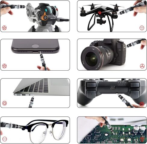 Precision Screwdriver Set, Electronics Repair Tool Kit with Anti Static Mat, ESD Wristband,Fast Home Multi-Types Drivers for Phone, Computer, Laptop (Black) in Kuwait