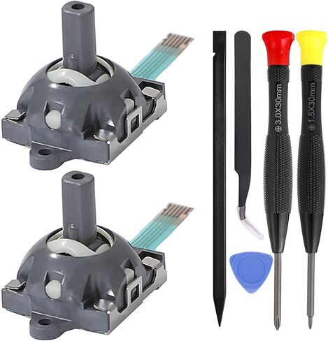 Ikpek 2 Pack Joysticks replacement for Asus ROG Ally RC71L Handheld Console, Joystick for GPD win3 Windows 10 Handheld Game Laptop Thumb Sticks 3D Analog Rod Replace Accessories with Repair Tools in Kuwait