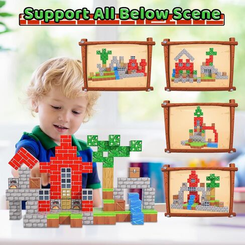 الكتل المغناطيسية - مجموعة ألعاب مغناطيسية 120 ٪ ، ألعاب STEM Montessori الحسية لأولاد وفتيات يبلغون من العمر 3 سنوات ، هدايا ألعاب البناء الإبداعية للأطفال الصغار in Saudi Arabia