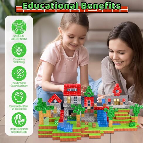 الكتل المغناطيسية - مجموعة ألعاب مغناطيسية 120 ٪ ، ألعاب STEM Montessori الحسية لأولاد وفتيات يبلغون من العمر 3 سنوات ، هدايا ألعاب البناء الإبداعية للأطفال الصغار in Saudi Arabia