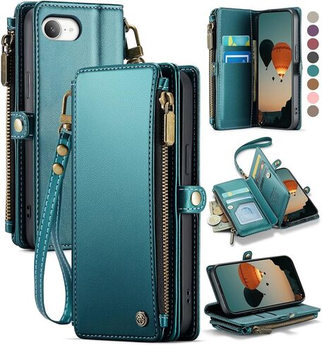 Defencase for iPhone 16E Case Wallet مع فتحات حامل بطاقة RFID للنساء للنساء ، والجلد الأنيق من الجلد المغناطيسي ، فليب ، حزام ، حزام ، حزام ، حزام ، For iPhone 16e 2025 ، Pink in Kuwait
