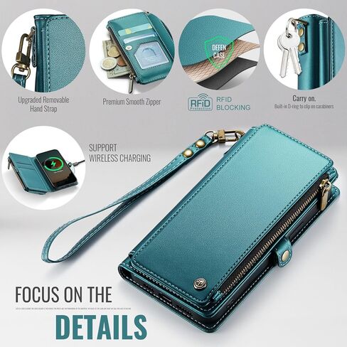Defencase for iPhone 16E Case Wallet مع فتحات حامل بطاقة RFID للنساء للنساء ، والجلد الأنيق من الجلد المغناطيسي ، فليب ، حزام ، حزام ، حزام ، حزام ، For iPhone 16e 2025 ، Pink in Kuwait