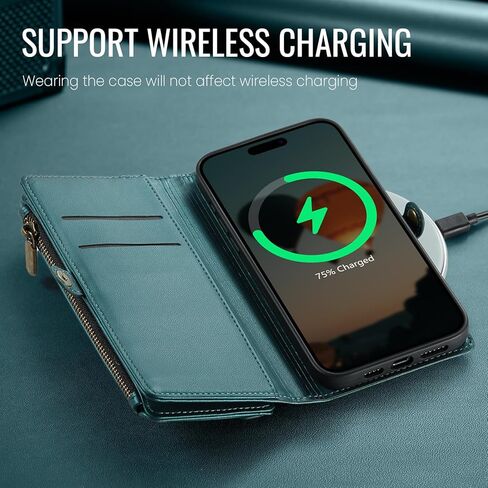 Defencase for iPhone 16E Case Wallet مع فتحات حامل بطاقة RFID للنساء للنساء ، والجلد الأنيق من الجلد المغناطيسي ، فليب ، حزام ، حزام ، حزام ، حزام ، For iPhone 16e 2025 ، Pink in Kuwait