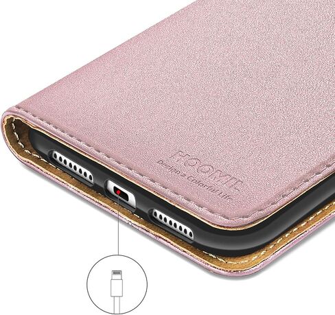 HOOMIL for iPhone SE 3rd Gen/2nd Gen/7/8 Wallet Case, PU Leather Flip Folio Case with Card Holder and Stand Feature, Shockproof Phone Cover (Black) in Saudi Arabia