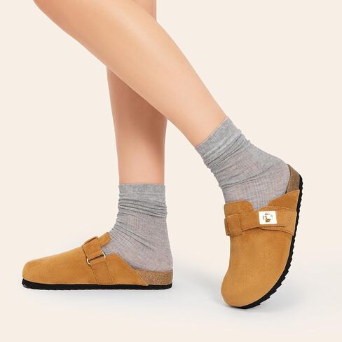 DREAM PAIRS Women's Flat Mules Pointed Toe Backless Loafer Shoes in Saudi Arabia