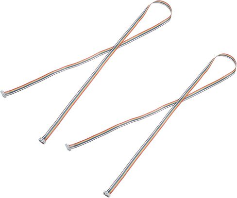 MECCANIXITY IDC Rainbow Wire Flat Ribbon Cable 2.54mm Pitch 20 Pin Connection Line FC Dual Female Gray Connector for DIY Experiment 3.3 Ft Length 2 Pcs in Kuwait