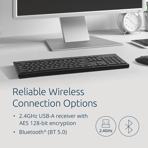 Kensington MY230 EQ Wireless Rechargeable Mouse, Ambidextrous Design, Quiet-Click, 2.4GHz, Bluetooth 5.0, Black (K75303NA) in Saudi Arabia