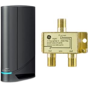 ARRIS Surfboard G34 DOCSIS 3.1 Cable Modem & Wi-Fi 6 Router (AX3000) and GE 2-Way Coaxial Cable Splitter